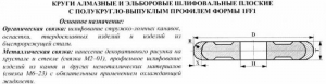 Круг алмазный 1FF1(плоский,полукруг.-выпукл.профиль)125х 6х4х3х32 R3,0 АС4 125/100 100% В2-01 38 карат (Полтава) б/п