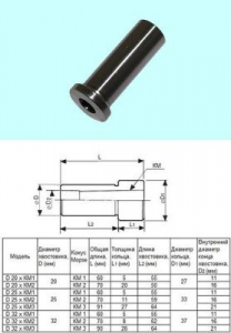 Втулка переходная с цилиндрич. хв-ка D 20 на КМ2 "CNIC"